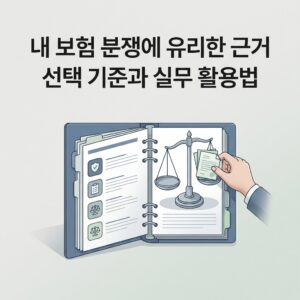 내 보험 분쟁에 유리한 근거 선택 기준과 실무 활용법