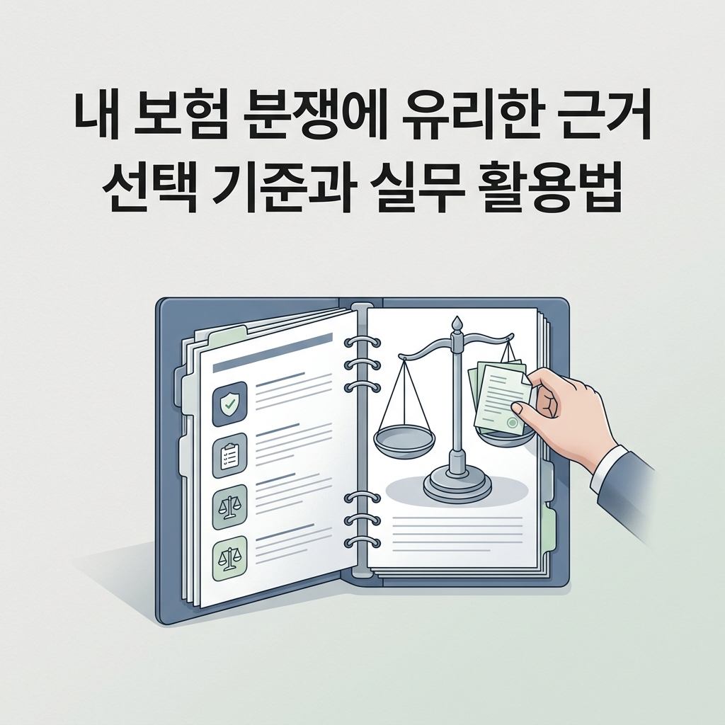 내 보험 분쟁에 유리한 근거 선택 기준과 실무 활용법