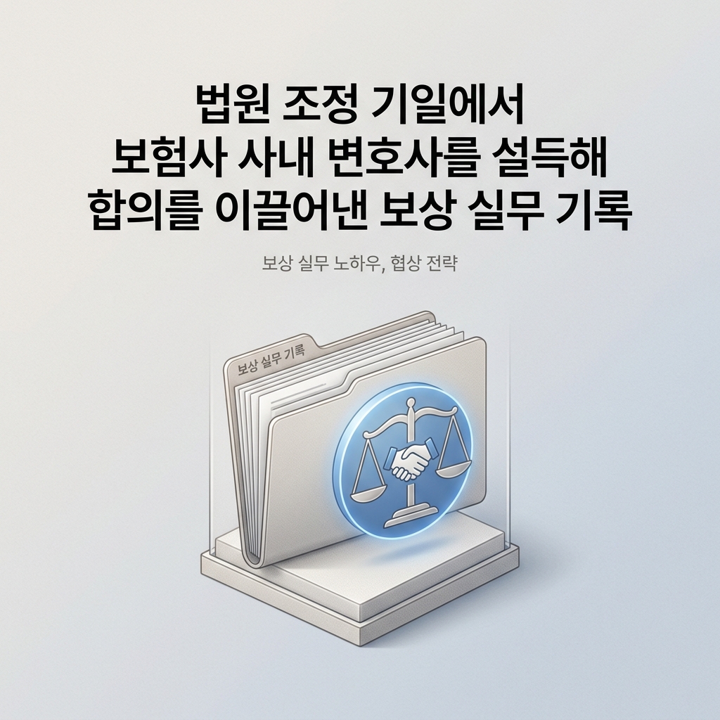 법원 조정 기일에서 보험사 사내 변호사를 설득해 합의를 이끌어낸 보상 실무 기록
