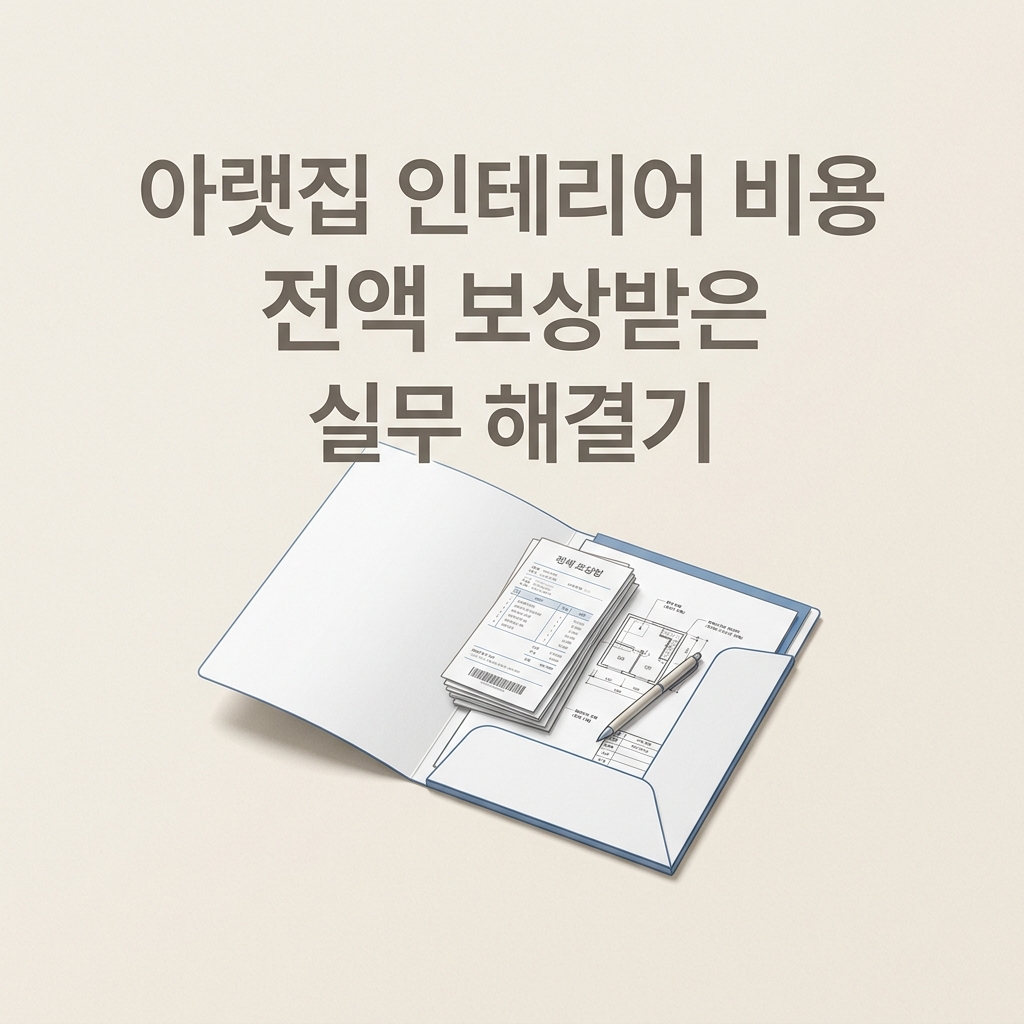 아랫집 인테리어 비용 전액 보상받은 실무 해결기