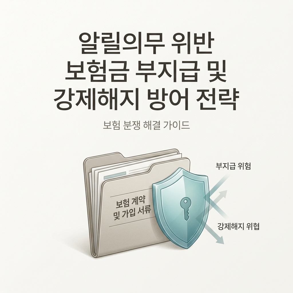 알릴의무 위반 보험금 부지급 및 강제해지 방어 전략