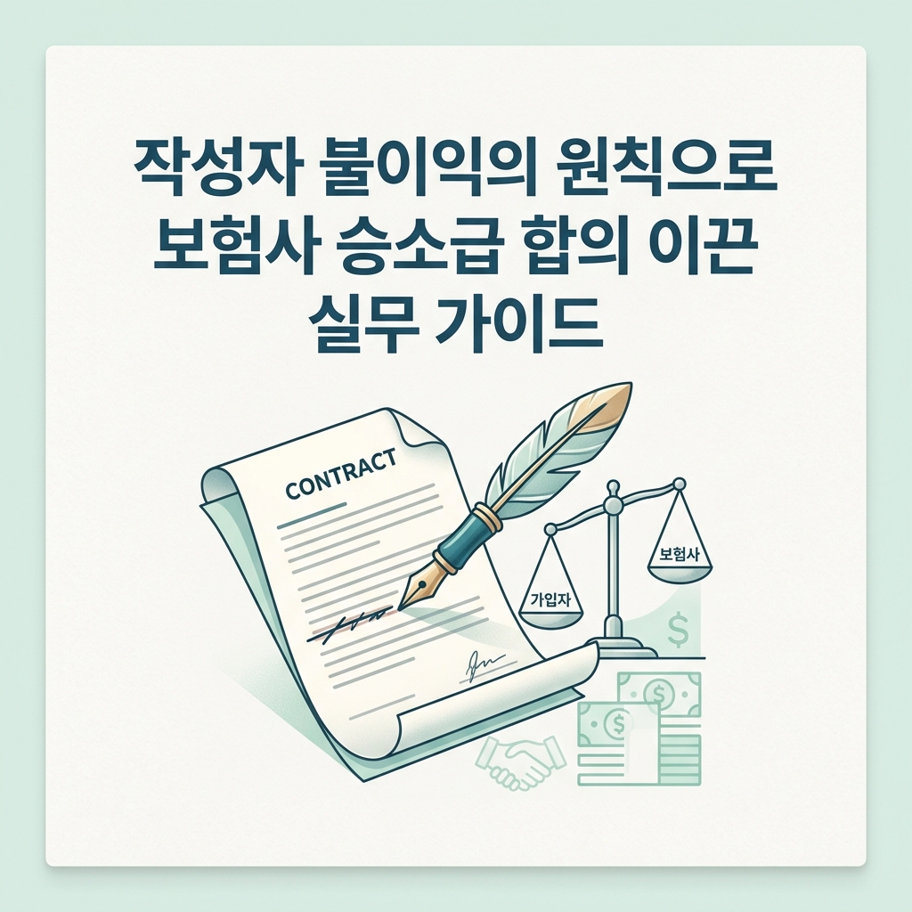 작성자 불이익의 원칙으로 보험사 승소급 합의 이끈 실무 가이드