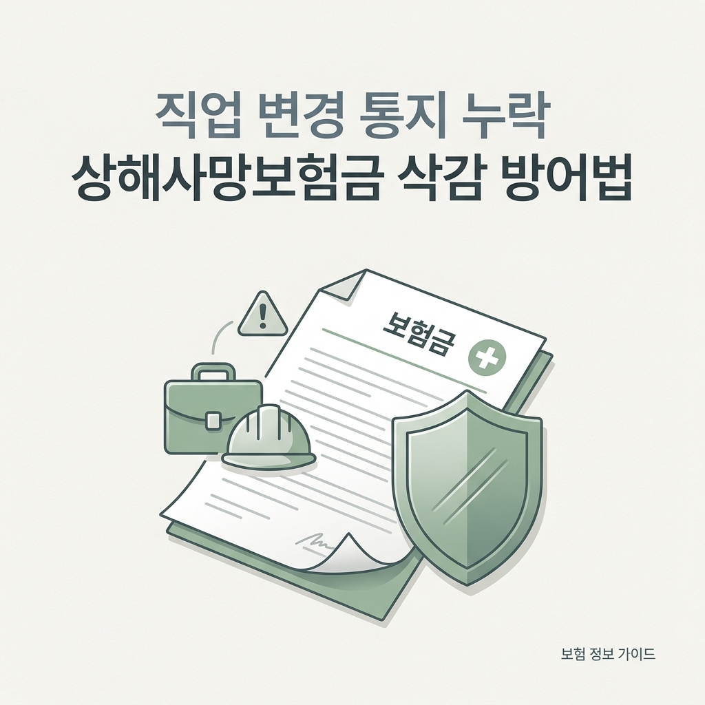 직업 변경 통지 누락 상해사망보험금 삭감 방어법