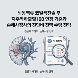 뇌동맥류 코일색전술 후 지주막하출혈 I60 인정 기준과 손해사정사의 진단비 전액 수령 전략