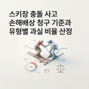 스키장 충돌 사고 손해배상 청구 기준과 유형별 과실 비율 산정
